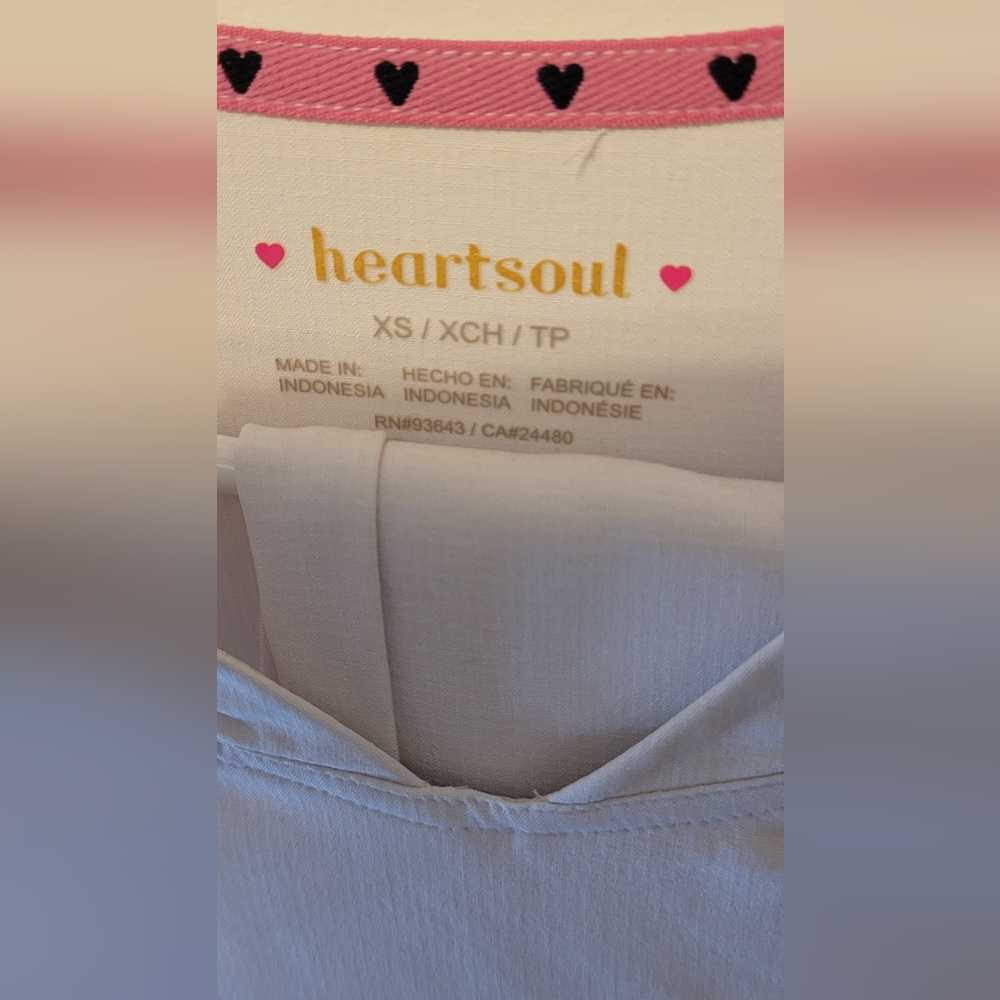 Heart and soul scrubs, Size XS, wore one time for graduation